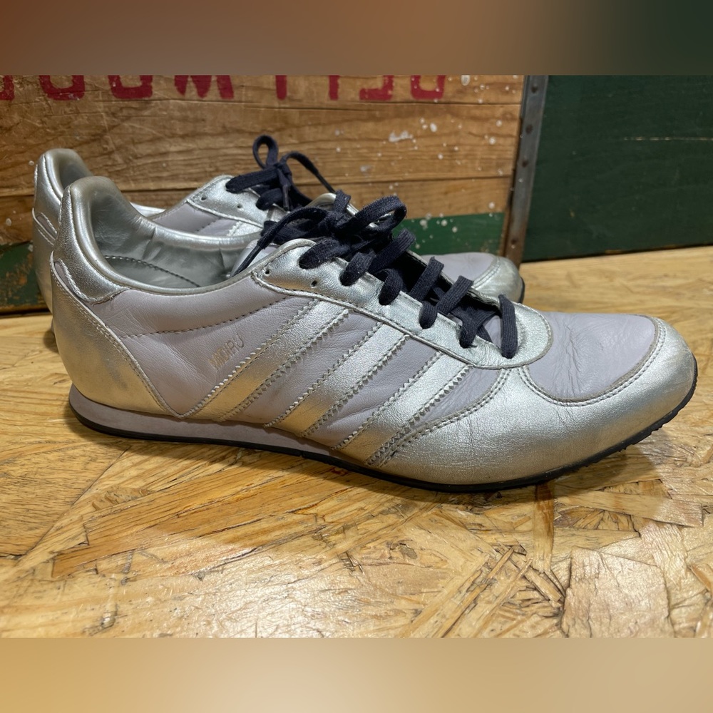 adidas Originals Silver Low-Profile Sneakers with Black Laces